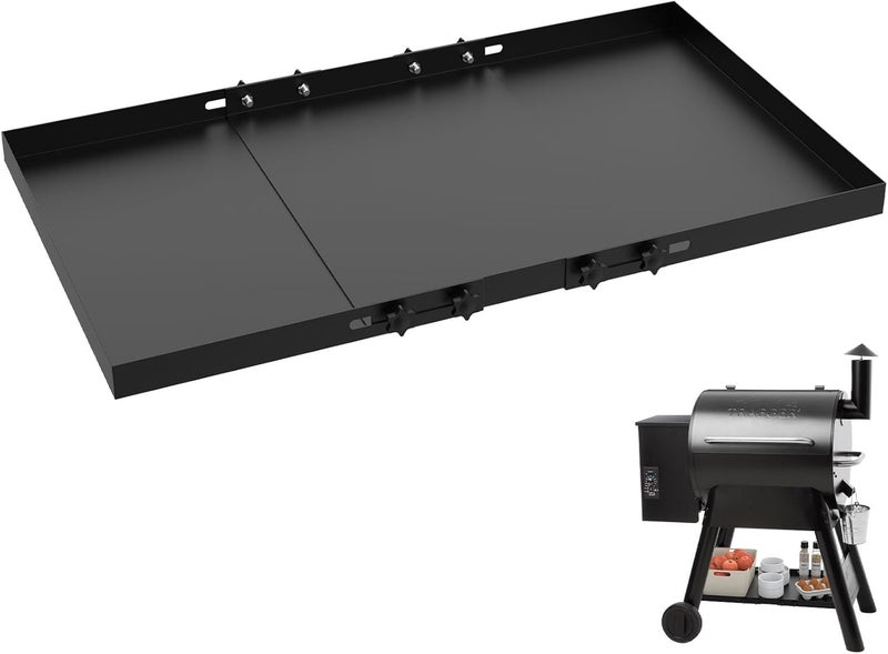 BBQ-PLUS Adjustable Grill Storage Shelf for Traeger Pro Series 22 and 575 Pellet Grills Accessories,Metal Bottom Shelf for Traeger Ironwood 650 to Add More Storage Space - Image 1